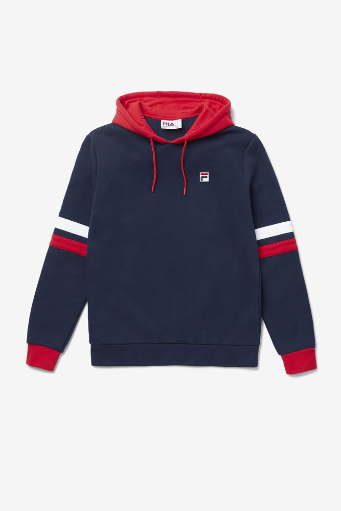 Fila Hurley Hoodie Navy - Mens - 17589PJSI